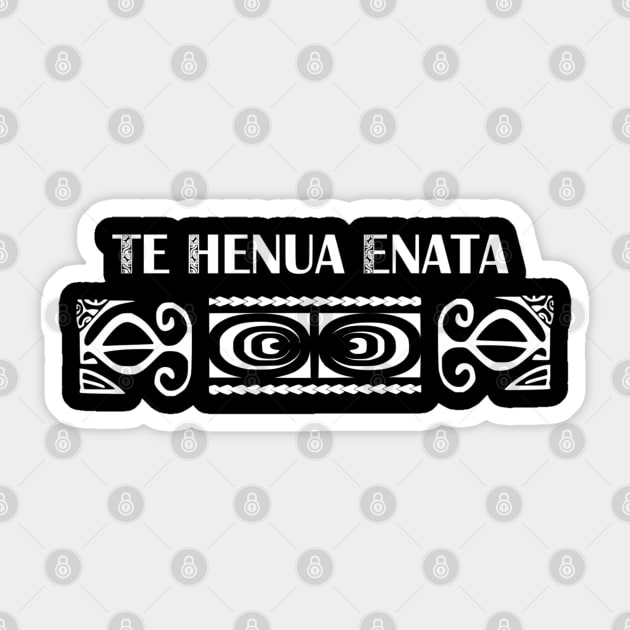 TE HENUA ENATA (Blanc) Sticker by Nesian TAHITI